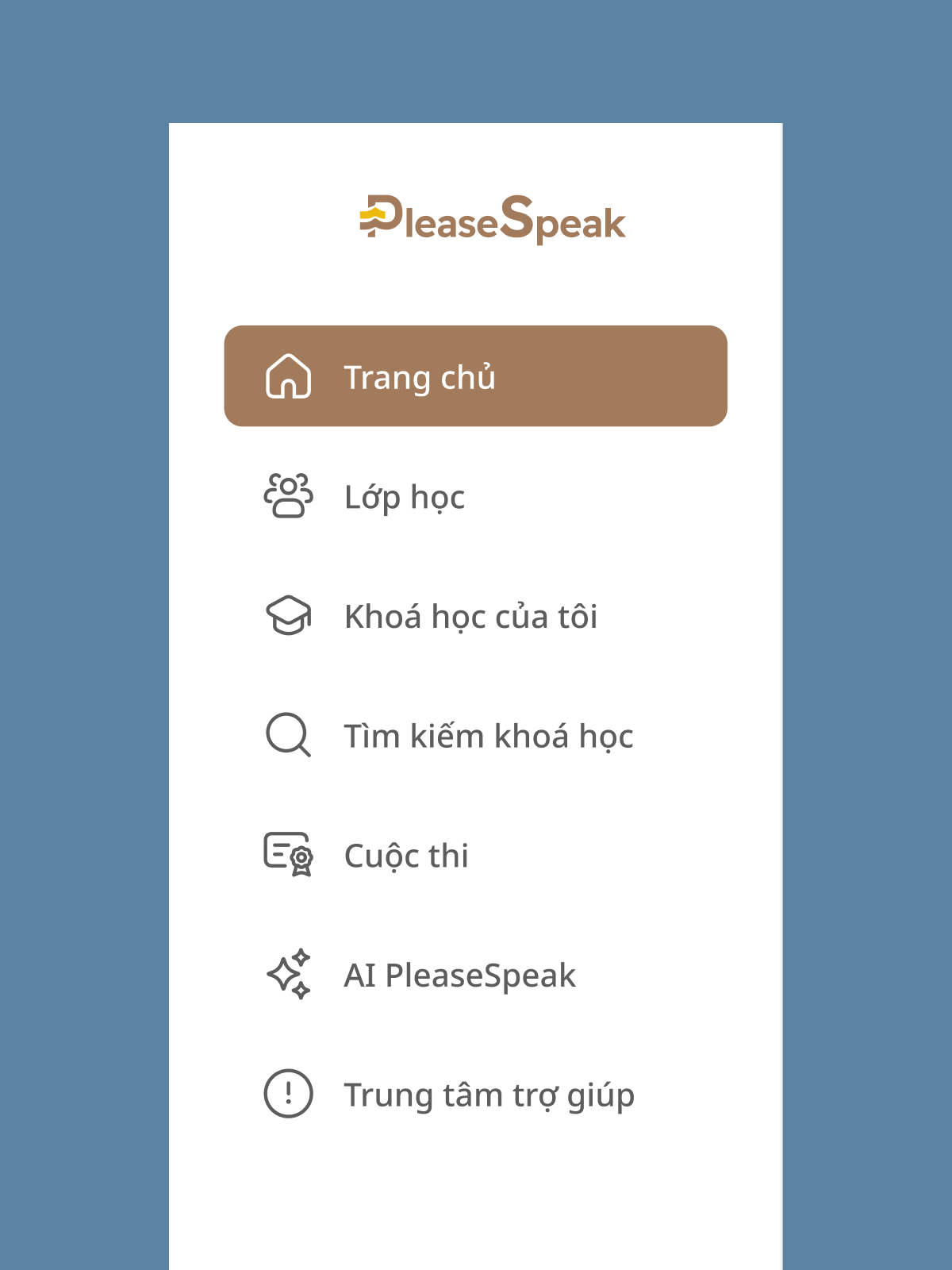 PleaseSpeak - Giao diện chính